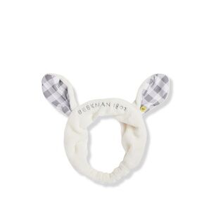 Beekman 1802 Goat Ears Spa Headband NWT Plaid & Plush Cream Skincare Headband
